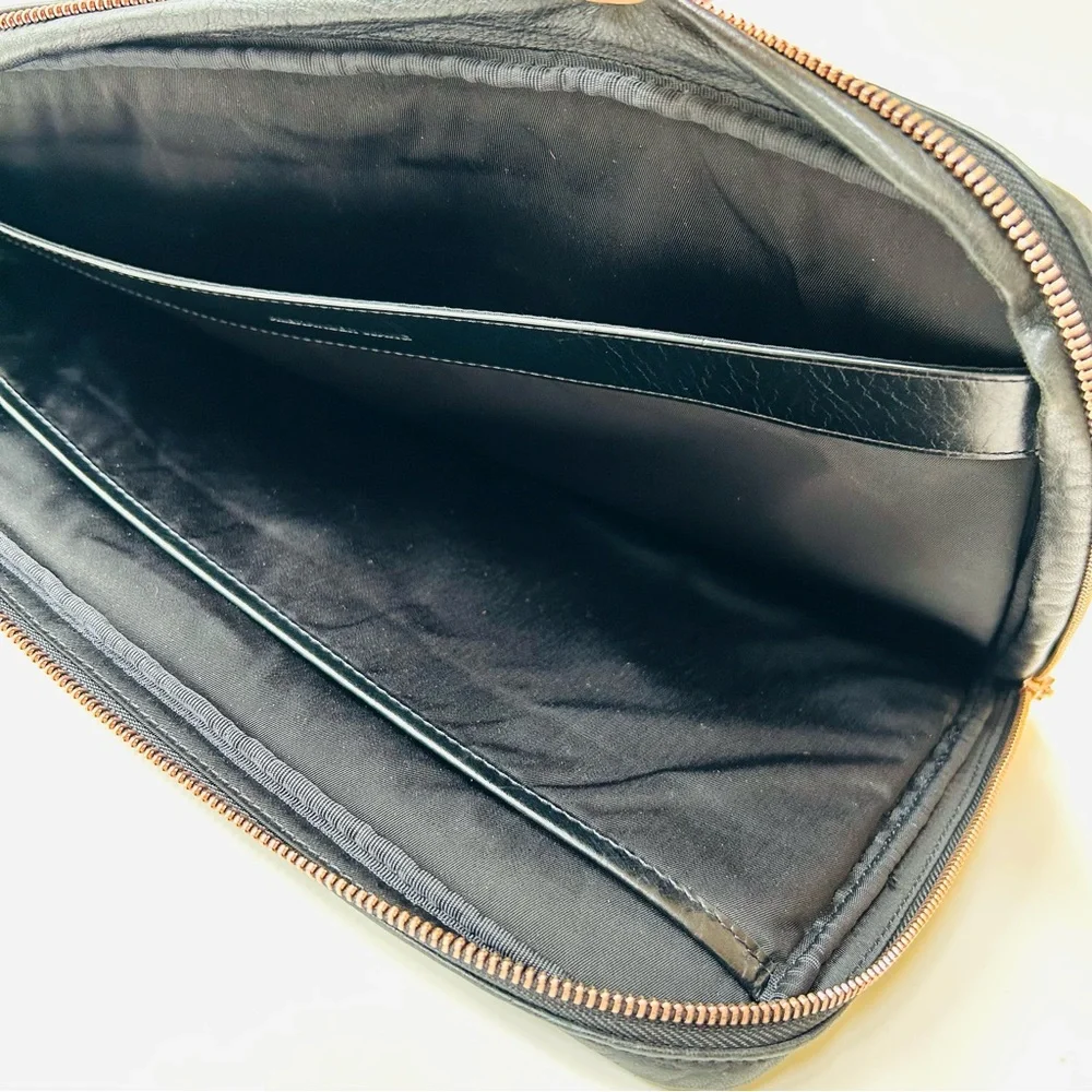 Alexander Wang Elegant Black Leather Men's/Unisex Laptop Bag Excellent Condition